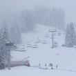 Cortina, nevicata record. Cancellata discesa di sci04