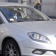 Enrico Letta lascia Montecitorio a bordo della sua auto02