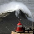 Portogallo, onde alte sei metri qualcuno ne approfitta per fare surf10