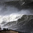 Portogallo, onde alte sei metri qualcuno ne approfitta per fare surf09