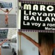 Mariana Diarco, la playmate ex di Schelotto nuda in piazza a Buenos Aires11