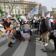 Milano, Forconi sfilano in mutande davanti alla sede di Equitalia03