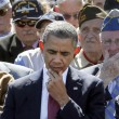 Sbarco in Normandia: Obama arriva al castello con il veterano01