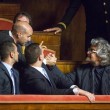 Beppe Grillo in tribuna al Senato assiste al dibattito11