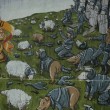 San Basilio (Roma), murales: poliziotti maiali e pecore. Rimosso FOTO