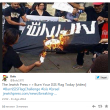 BurnIsisFlagChallenge, brucia la bandiera dell'Isis02