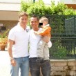 Stefano De Amicis e figlio Cristian, 7 anni, travolti in scooter dopo Roma-Bayern 02