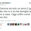 Luca Antonini, calciatore del Genoa a spalare con gli “angeli del fango”
