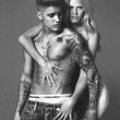 Justin Bieber modello per Calvin Klein con Lara Stone01