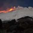 Etna, eruzione cratere sud-est: lava si mischia a neve FOTO08