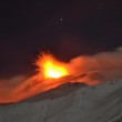 Etna, eruzione cratere sud-est: lava si mischia a neve FOTO04
