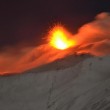 Etna, eruzione cratere sud-est: lava si mischia a neve FOTO05