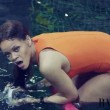 Rihanna nuota tra gli squali per Harper's Bazaar