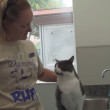 Il gatto che massaggia la schiena alla sua padrona (8)