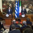 Alexis Tsipras incontra Matteo Renzi a Palazzo Chigi (LaPresse)