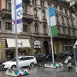 Milano, imbrattata di finto sangue bandiera di Israele per Expo FOTO