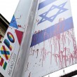 Milano, imbrattata di finto sangue bandiera di Israele per Expo FOTO 2