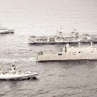 Navi della Marina militare verso Algeri (Foto Ansa)