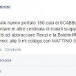 Matteo Salvini: "Malati di scabbia abbraccino Renzi" FOTO