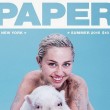 Miley Cyrus nuda sulla copertina di "Paper" con il maialino Bubba Sue