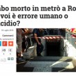 "La metro di Marino uccide un bimbo": il titolo di Libero 2
