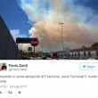 Aeroporto Fiumicino, ancora incendio: voli tutti sospesi. Pineta Focene in fiamme