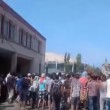 Scontri migranti-polizia a Lesbo in Grecia