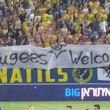 "Refugees not Welcome": Maccabi Tel Aviv anti-migranti FOTO