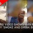 VIDEO YOUTUBE Fa fumare e bere bimbo: è caccia all'uomo2