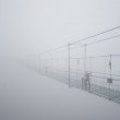 Nebbia sul ponte sospeso a 1000 metri: passeggiata nel nulla