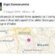 Gigio Donnarumma e i post su Facebook contro Conte...FOTO2