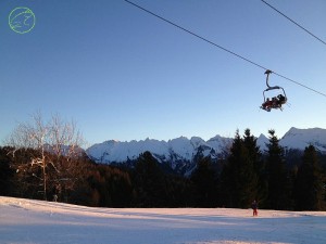 sciare con i bambini sulle alpi