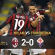 Milan-Fiorentina 2-0, pagelle-highlights: Bacca-Boateng gol