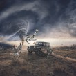 Jeep Dybala Pogba Barzagli Bonucci sfidano tornado