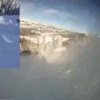 Snowboarder provoca valanga e la riprende con GoPro8