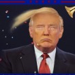 Donald Trump, scompiglia suoi capelli con la tromba
