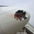 Aereo Boeing contro uccello: muso distrutto