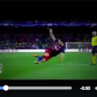 Luis Suarez video gol rovesciata Barcellona-Arsenal 3-1
