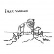 Gianroberto Casaleggio, vignetta Vauro con Grillo burattino3
