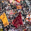 Lazio-Roma FOTO: romanisti a Testaccio, laziali a Tor di Quinto