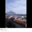 Berlino, rogo e nube tossica. Brucia centro shopping