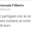 Emanuele Filiberto, tweet choc: "Partigiani parassiti". Ma..02