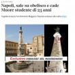 Napoli, Emanuele Pirozzi sale su obelisco, cade e muore