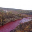 VIDEO YOUTUBE Fiume rosso sangue in Russia: sostanze chimiche nell'acqua 3
