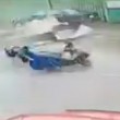 Taiwan, tifone Meranti: motociclista colpito al volto da detrito