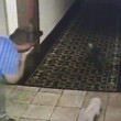 Cane incastrato con guinzaglio nell'ascensore, direttore albergo lo salva 3