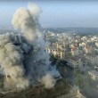 Missile che colpisce Aleppo ripreso dal drone