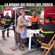 Nonna bolognese con Le Iene porta tortellini a pompieri Amatrice