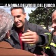 Nonna bolognese con Le Iene porta tortellini a pompieri Amatrice7