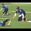 YOUTUBE Liam Thomas perde gamba durante partita cricket